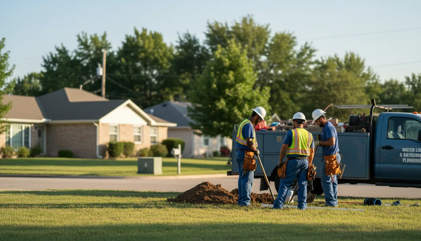 Residential water line and bathroom plumbing service in Ridgeway, OH